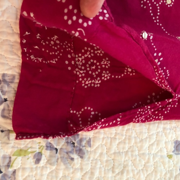 Rayon Decorated top Raspberry Red M - Picture 5 of 8